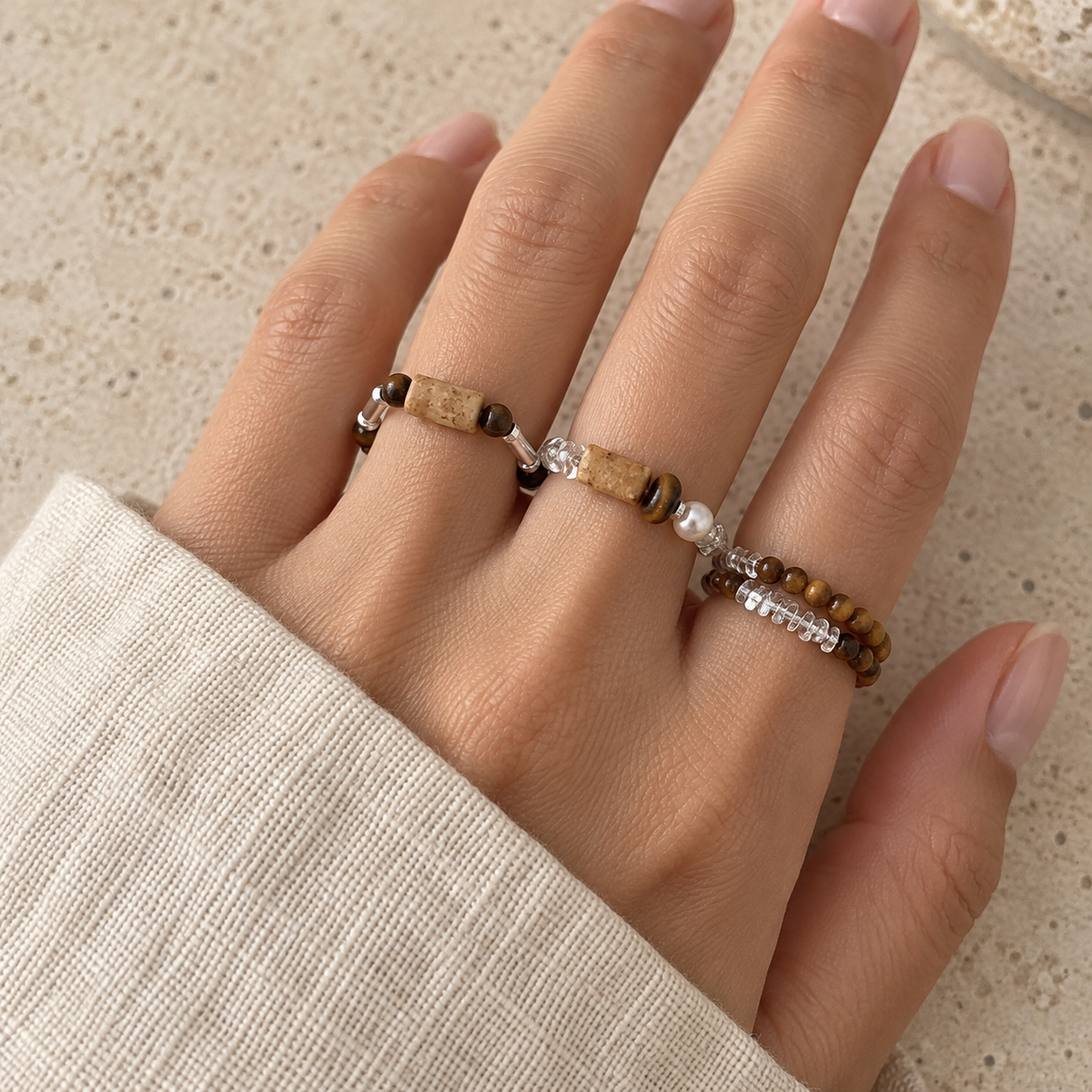 Kit DIY de anillo chino Taotie de la Suerte