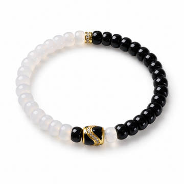 Kit DIY pulsera Yin Yang Taiji en blanco y negro