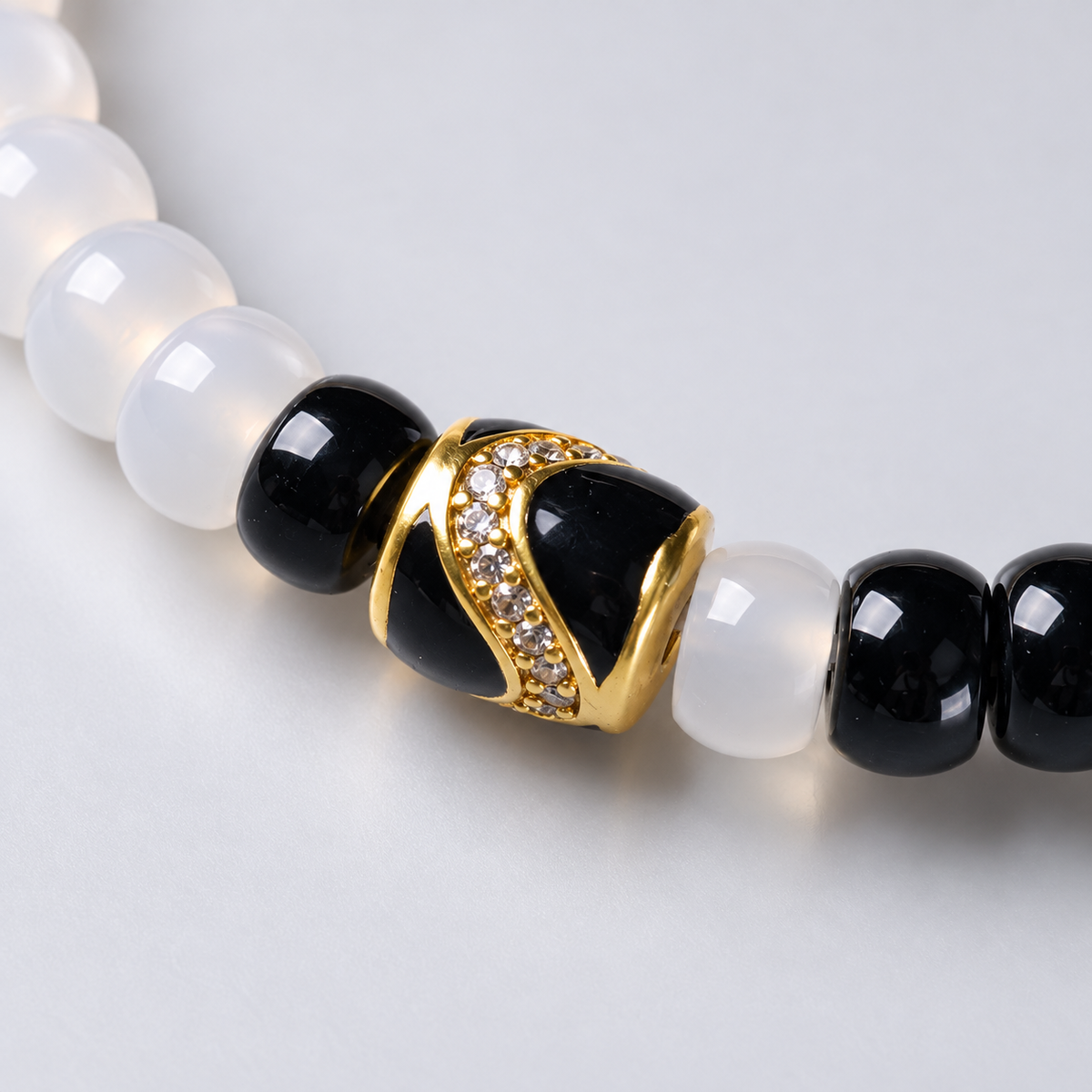 Kit DIY pulsera Yin Yang Taiji en blanco y negro