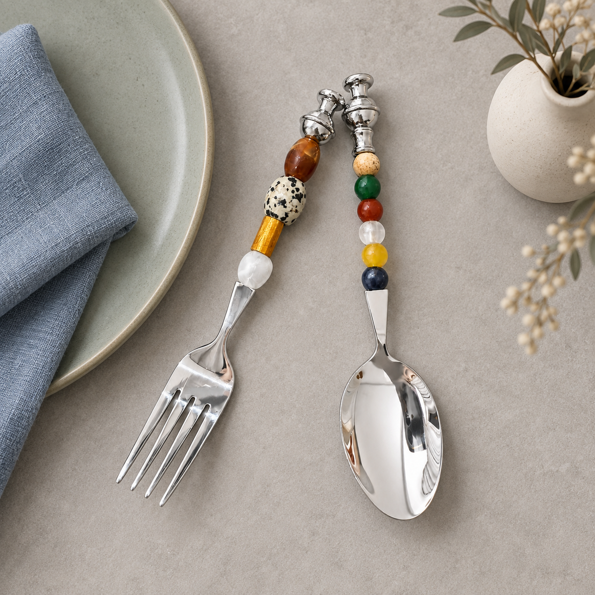 Kit DIY de cubiertos con cuentas Sol y Fruta