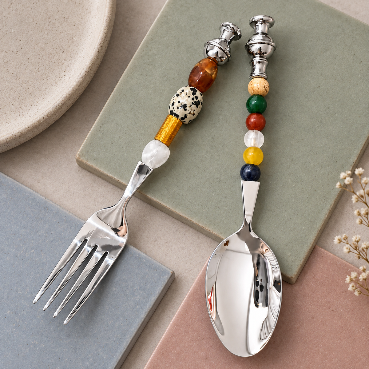 Kit DIY de cubiertos con cuentas Sol y Fruta